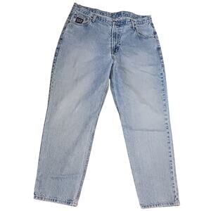 Black Label Cinch Mens Loose Fit Jeans 38x31 Light Blue Denim